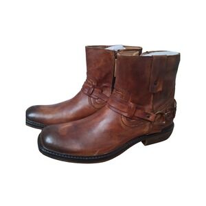 ROAN by Bed Stu Native II Leather Harness Mens size 11 Distressed‎ Moto Boots